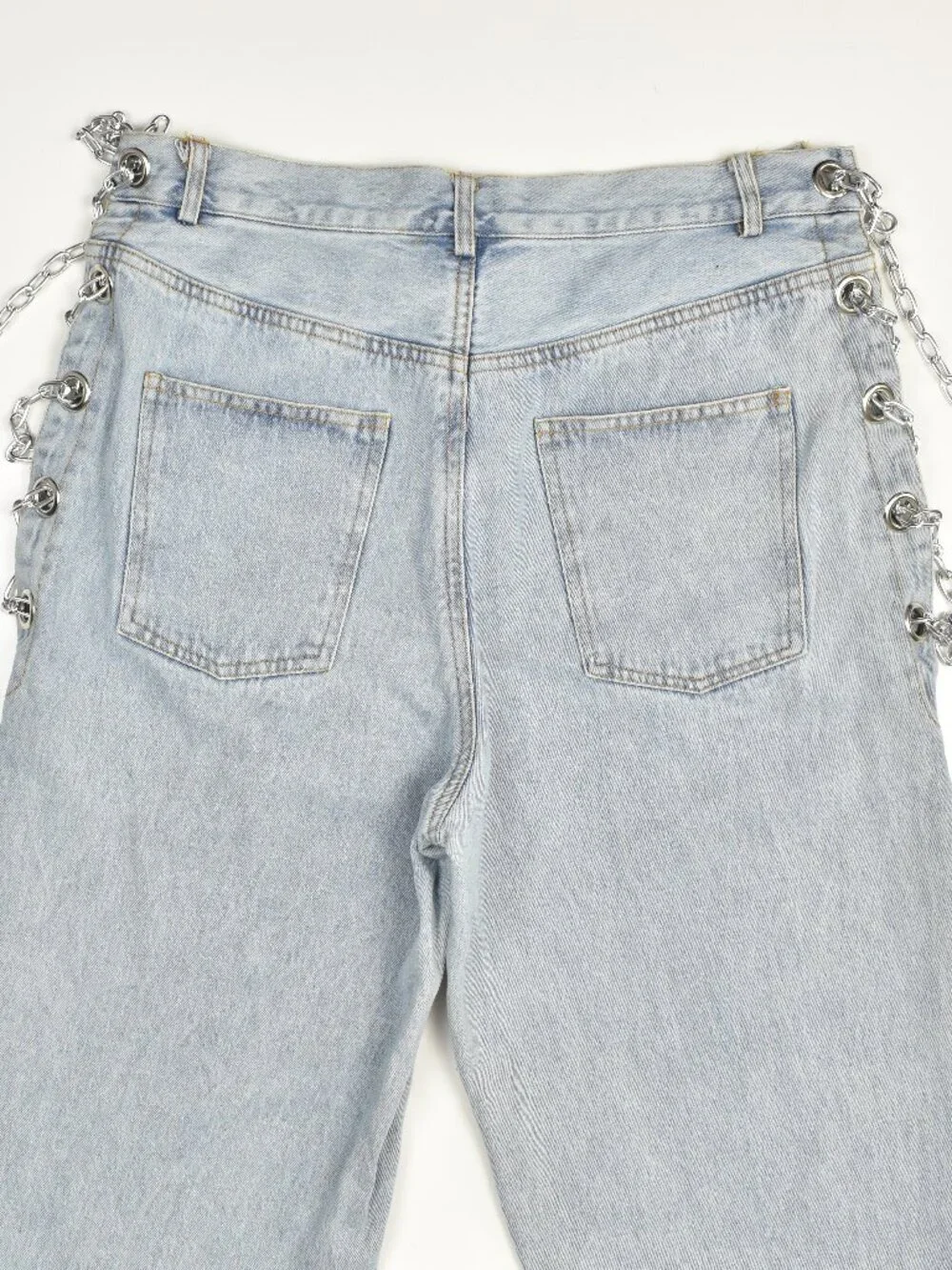 Nichole Lynel Chain Embellished High Rise Jeans NEW - L
